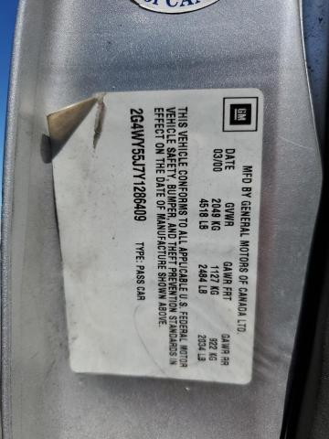 Photo 10 from auction – 2000 BUICK CENTURY with VIN 2G4WY55J7Y1286409