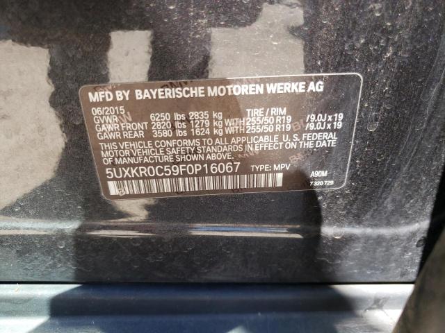 Photo 10 from auction – 2015 BMW X5 XDRIVE3 with VIN 5UXKR0C59F0P16067