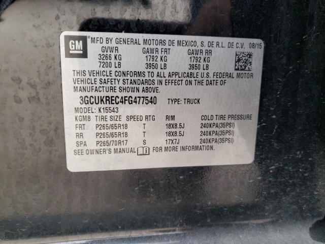 Photo 10 from auction – 2015 CHEVROLET silverado with VIN 3GCUKREC4FG477540
