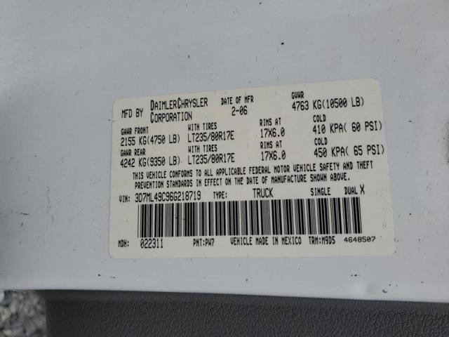 Photo 10 from auction – 2006 DODGE RAM 3500 with VIN 3D7ML49C96G218719