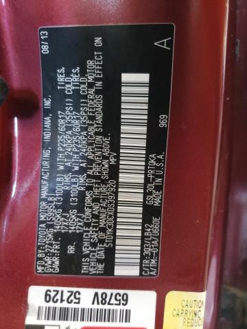 Photo 10 from auction – 2013 TOYOTA SIENNA XLE with VIN 5TDYK3DCXDS397920