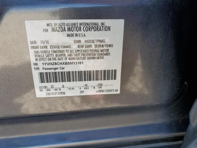 Photo 10 from auction – 2011 MAZDA 6 I with VIN 1YVHZ8CHXB5M13181