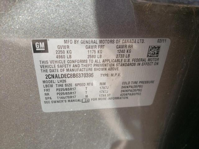 Photo 10 from auction – 2011 CHEVROLET EQUINOX LT with VIN 2CNALDEC8B6370396
