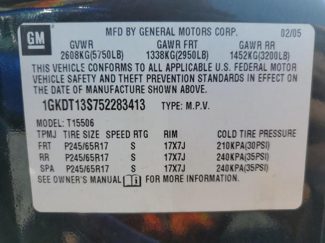 Photo 10 from auction – 2005 GMC ENVOY with VIN 1GKDT13S752283413
