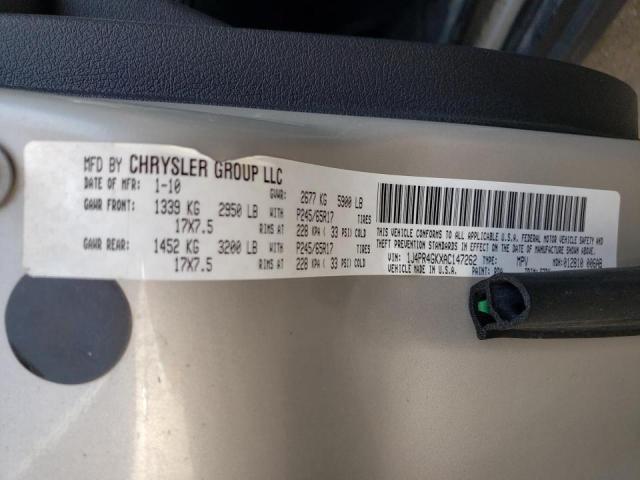 Photo 10 from auction – 2010 JEEP GRAND CHER with VIN 1J4PR4GKXAC147262