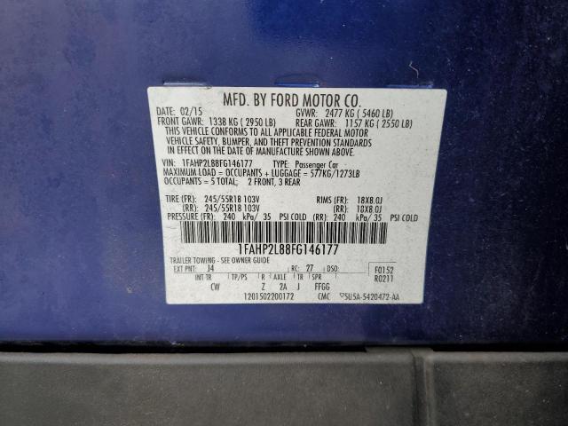Photo 10 from auction – 2015 FORD TAURUS POL with VIN 1FAHP2L88FG146177