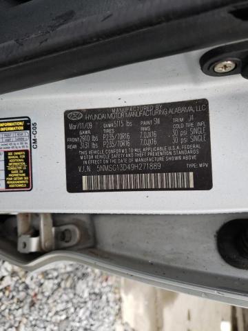 Photo 10 from auction – 2009 HYUNDAI SANTA FE G with VIN 5NMSG13D49H271889