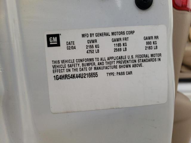Photo 10 from auction – 2004 BUICK LESABRE LI with VIN 1G4HR54K44U216655