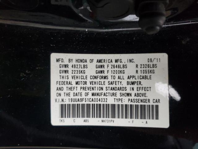 Photo 10 from auction – 2012 ACURA TL with VIN 19UUA9F51CA004032