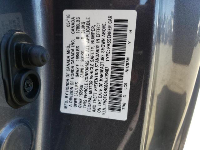 Photo 10 from auction – 2016 HONDA CIVIC LX with VIN 2HGFC4B08GH306487