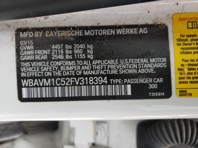 Photo 10 from auction – 2015 BMW X1 SDRIVE2 with VIN WBAVM1C52FV318394