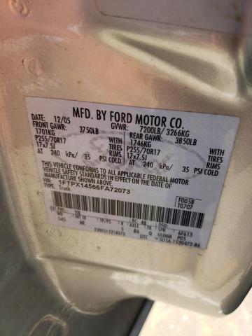 Photo 10 from auction – 2006 FORD F150 with VIN 1FTPX14566FA72073