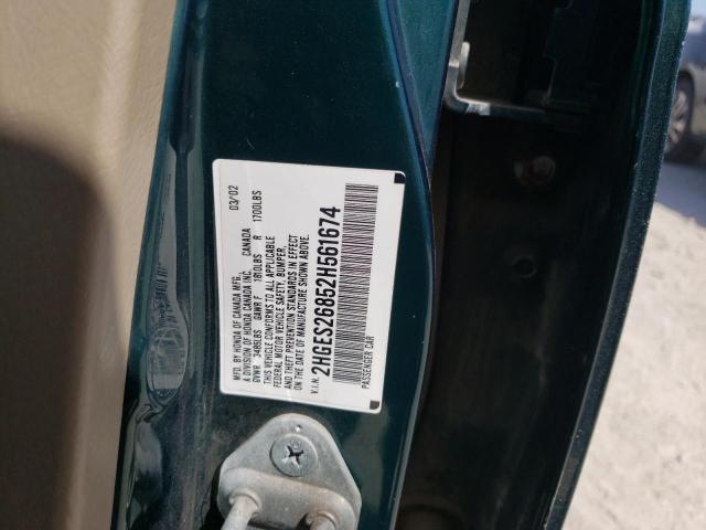 Photo 10 from auction – 2002 HONDA CIVIC EX with VIN 2HGES26852H561674