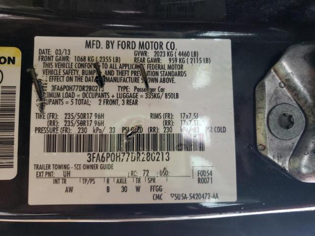 Photo 10 from auction – 2013 FORD FUSION SE with VIN 3FA6P0H77DR280213