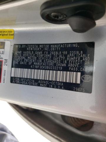 Photo 10 from auction – 2011 TOYOTA CAMRY with VIN 4T1BF3EK0BU232219