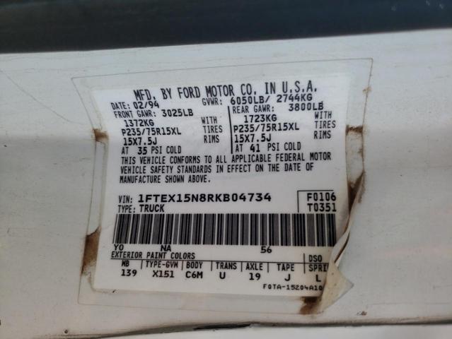 Photo 10 from auction – 1994 FORD F150 with VIN 1FTEX15N8RKB04734