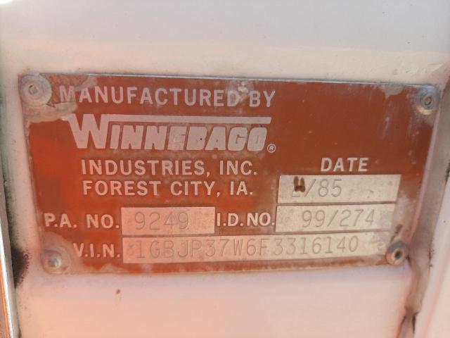 Photo 10 from auction – 1985 CHEVROLET P30 with VIN 1GBJP37W6F3316140