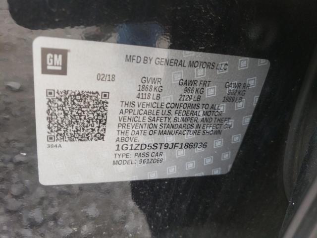 Photo 10 from auction – 2018 CHEVROLET MALIBU LT with VIN 1G1ZD5ST9JF186936