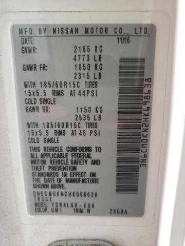 Photo 10 from auction – 2017 NISSAN NV200 2.5S with VIN 3N6CM0KN2HK698638