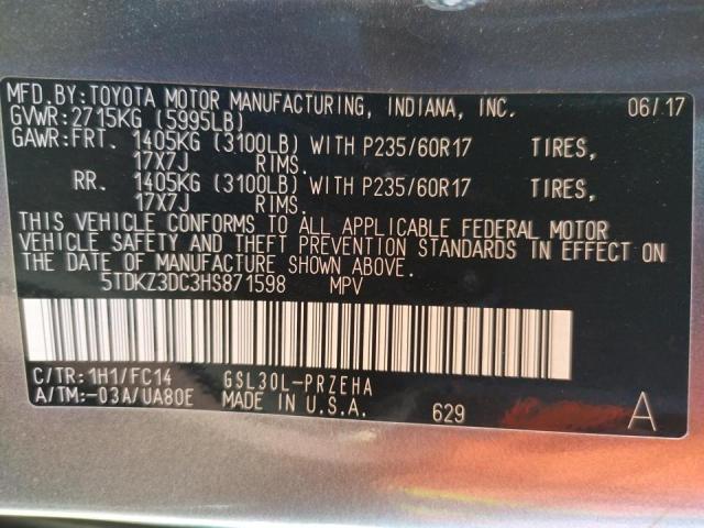 Photo 10 from auction – 2017 TOYOTA SIENNA LE with VIN 5TDKZ3DC3HS871598