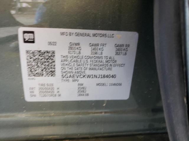 Photo 10 from auction – 2022 BUICK ENCLAVE AV with VIN 5GAEVCKW1NJ184040