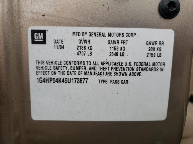 Photo 10 from auction – 2005 BUICK LESABRE with VIN 1G4HP54K45U173877