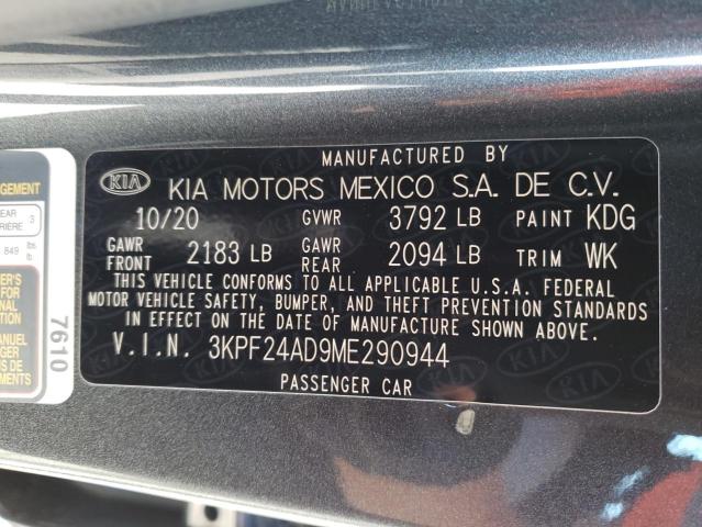 Photo 10 from auction – 2021 KIA FORTE FE with VIN 3KPF24AD9ME290944