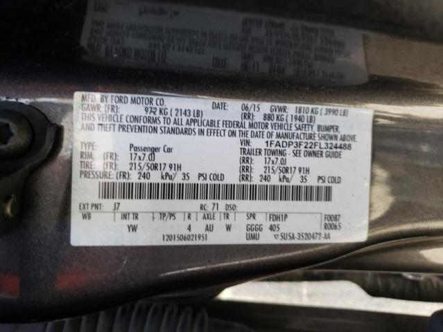 Photo 10 from auction – 2015 FORD FOCUS SE with VIN 1FADP3F22FL324488