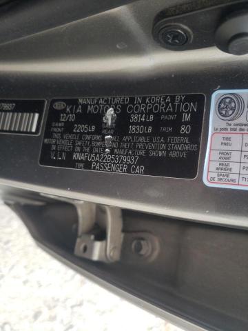 Photo 10 from auction – 2011 KIA FORTE EX with VIN KNAFU5A22B5379937