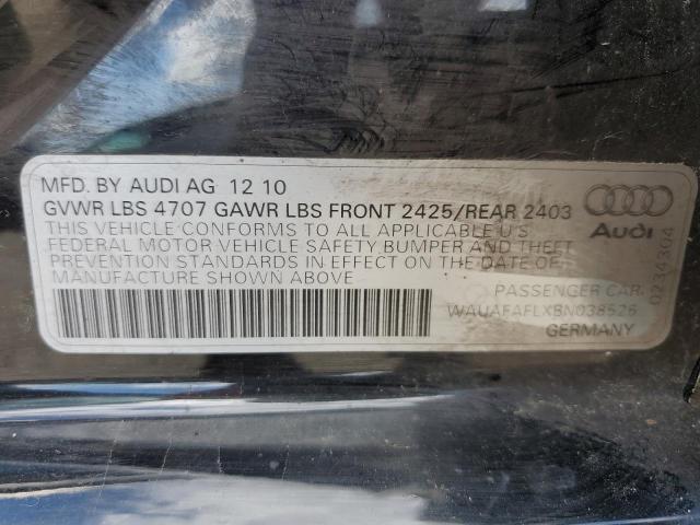 Photo 10 from auction – 2011 AUDI A4 PREMIUM with VIN WAUAFAFLXBN038526