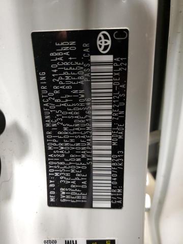 Photo 10 from auction – 2021 TOYOTA COROLLA LE with VIN 5YFEPMAE2MP176546