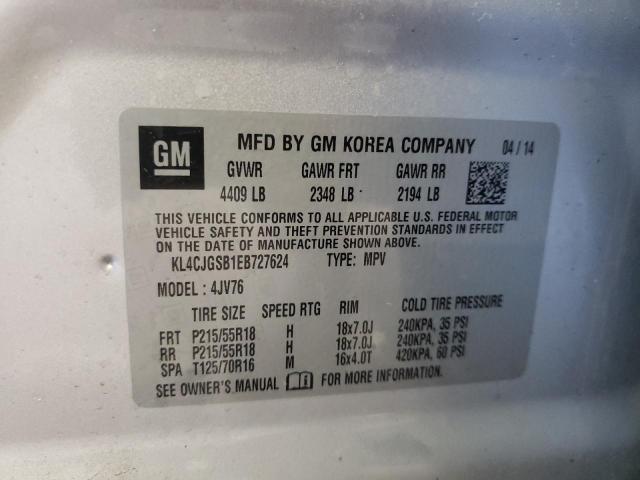 Photo 10 from auction – 2014 BUICK ENCORE with VIN KL4CJGSB1EB727624