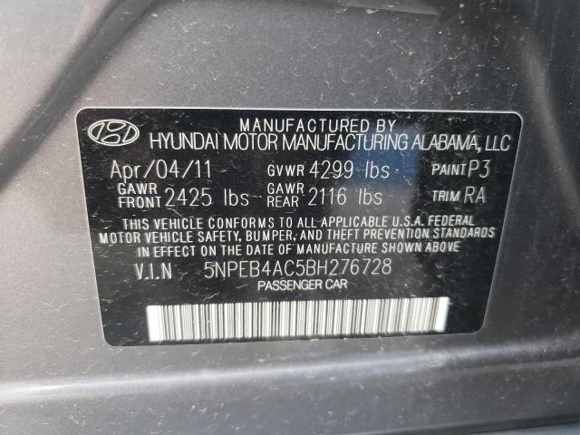 Photo 10 from auction – 2011 HYUNDAI SONATA with VIN 5NPEB4AC5BH276728
