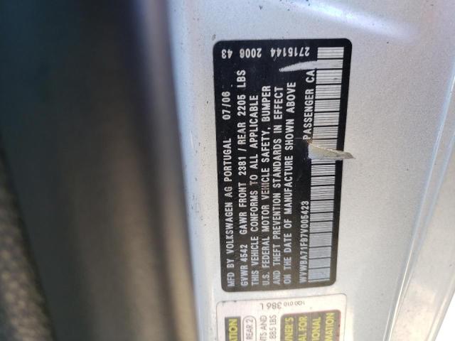 Photo 10 from auction – 2007 VOLKSWAGEN EOS 2.0T with VIN WVWBA71F97V005423