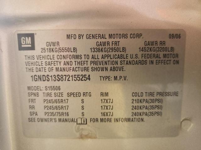 Photo 10 from auction – 2007 CHEVROLET TRAILBLAZE with VIN 1GNDS13S872155254
