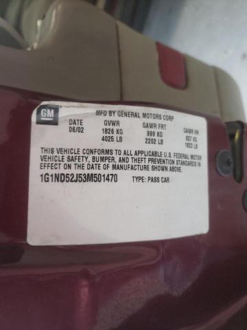 Photo 10 from auction – 2003 CHEVROLET MALIBU with VIN 1G1ND52J53M501470