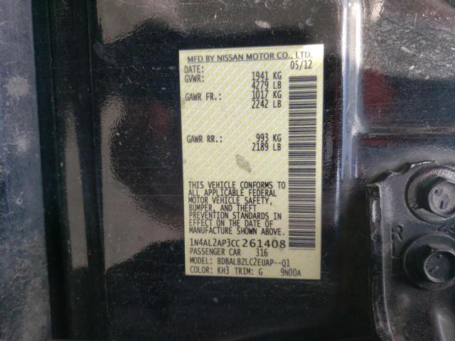 Foto 10 de la subasta – 2012 NISSAN ALTIMA BAS con VIN 1N4AL2AP3CC261408