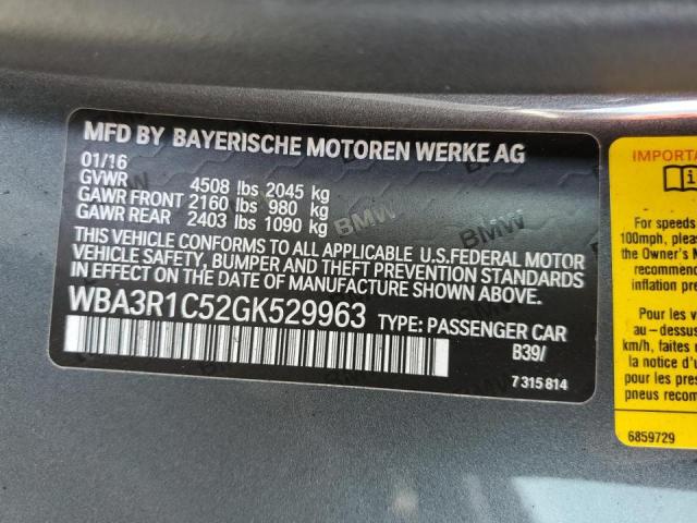 Photo 10 from auction – 2016 BMW 435 I with VIN WBA3R1C52GK529963