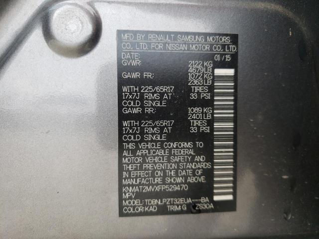 Photo 10 from auction – 2015 NISSAN ROGUE with VIN KNMAT2MVXFP529470