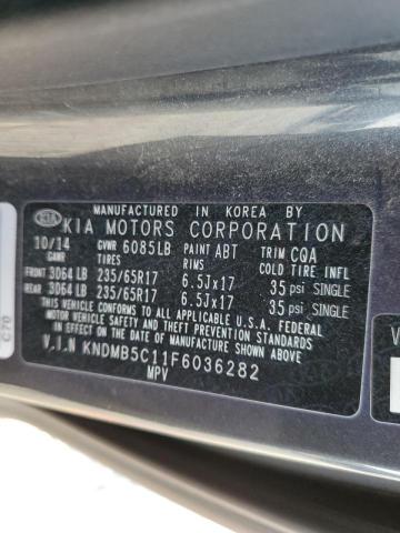 Photo 10 from auction – 2015 KIA SEDONA LX with VIN KNDMB5C11F6036282