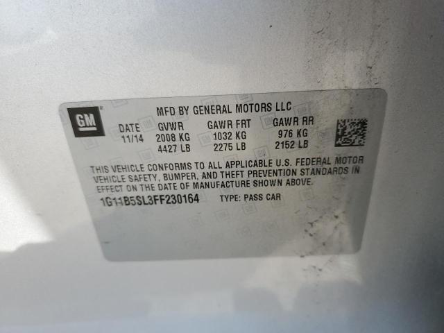 Photo 10 from auction – 2015 CHEVROLET MALIBU LS with VIN 1G11B5SL3FF230164