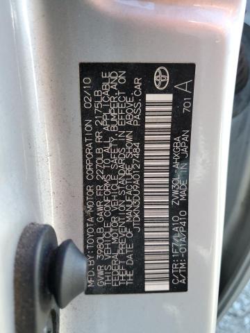 Photo 10 from auction – 2010 TOYOTA PRIUS with VIN JTDKN3DU9A0127484