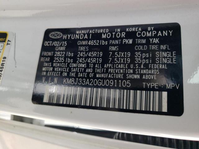 Photo 10 from auction – 2016 HYUNDAI TUCSON LIM with VIN KM8J33A20GU091105