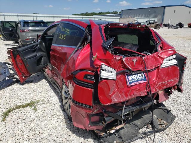 Photo 3 from auction – 2020 TESLA MODEL X with VIN 5YJXCAE44LF243968