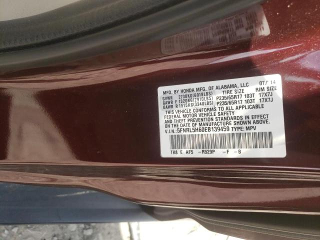 Photo 10 from auction – 2014 HONDA ODYSSEY EX with VIN 5FNRL5H60EB139459