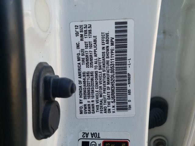 Photo 10 from auction – 2013 HONDA CR-V EX with VIN 5J6RM3H52DL005311