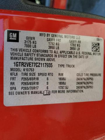 Photo 10 from auction – 2012 GMC SIERRA K15 with VIN 1GTR2VE77CZ117935