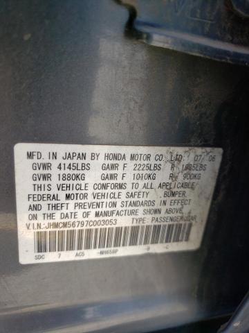 Photo 10 from auction – 2007 HONDA ACCORD EX with VIN JHMCM56797C003053