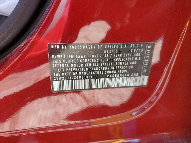 Photo 10 from auction – 2016 VOLKSWAGEN JETTA S with VIN 3VW267AJXGM218541