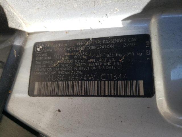 Photo 10 from auction – 1998 BMW Z3 2.8 with VIN 4USCJ3324WLC11344